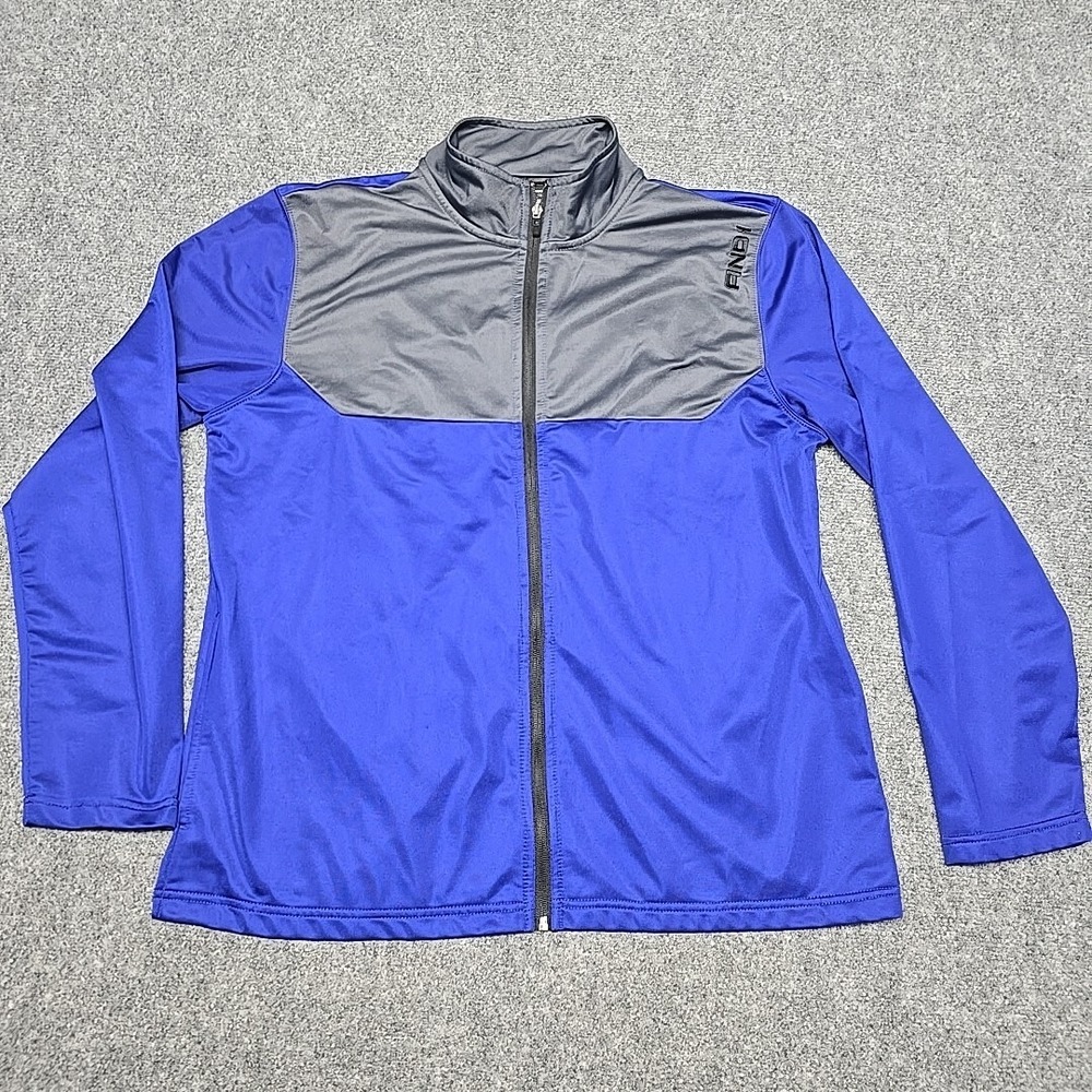 And1 Athletic Jacket Mens XL Blue And Gray Full Zip 100% Polyester Windbreaker